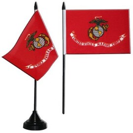 USA US Marine Corps Table Flag 4 x 6 inch