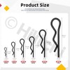 Hilitchi 145Pcs 6Sizes Hitch Pin Clip R Clips Retaining Pins