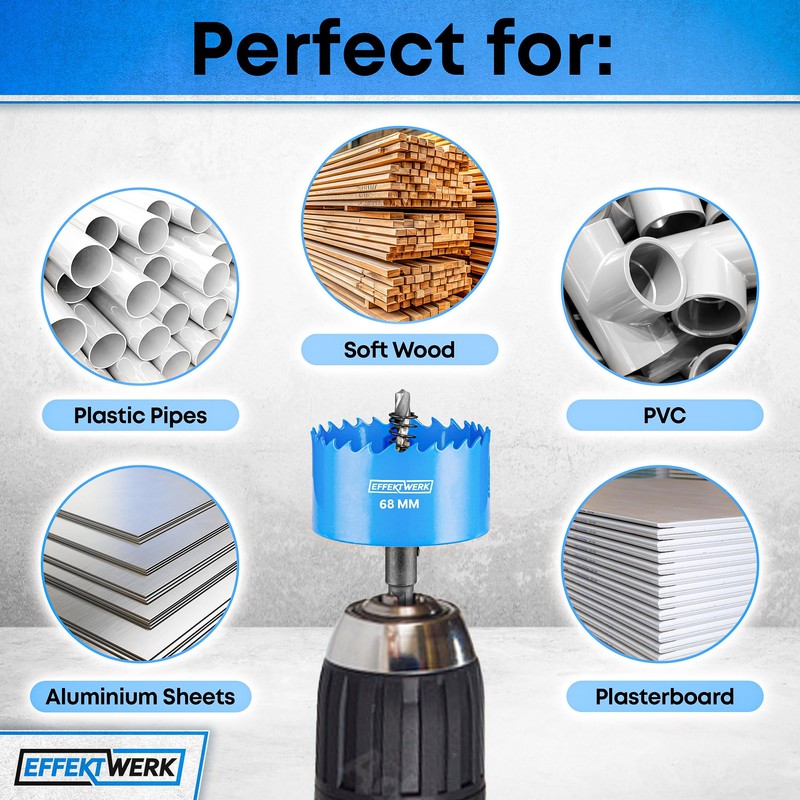 EffektWerk - Hole Saw Drill Bit - 68 mm -