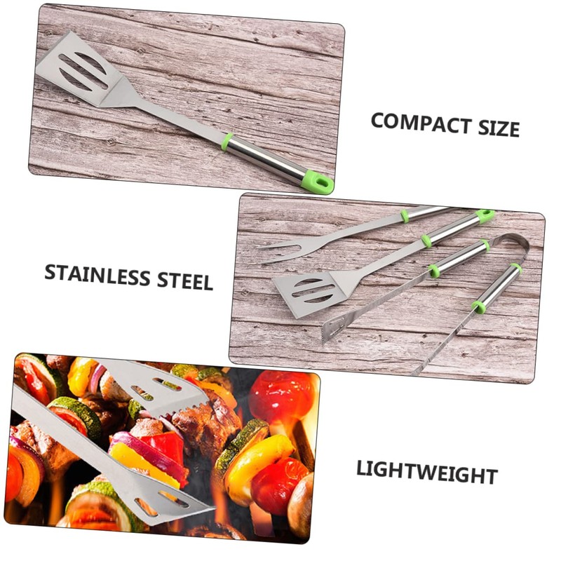 LABRIMP 1set Professional Grill Fork BBQ Tool Kit for Outdoor