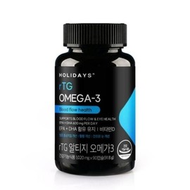 Holidays (NEW) 홀리데이즈 rTG 알티지 오메가3 1020mg x 90캡슐 x2개 (NEW) Holidays rTG Omega 3 1020mg x 90 Capsules x 2 Packs