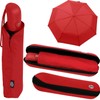 iX-brella First Class Umbrella with Case - Sturdy Large Stormproof,