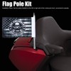 Trunk Lid Flag Pole Mount Kit with Homeland Security Flag