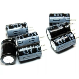 Panasonic 10pc Panasonic FJ 1000uF 6.3v 105C Radial Electrolytic Capacitor Low ESR 8X12mm