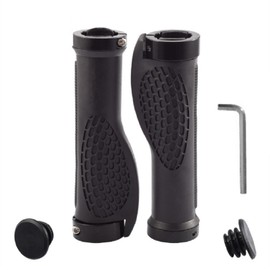 LeTradeJP Bicycle Grips 1 Set Ergonomic Handlebar Grip Anti-slip Rubber Durable Bicycle Accessory Inner Diameter 22mm