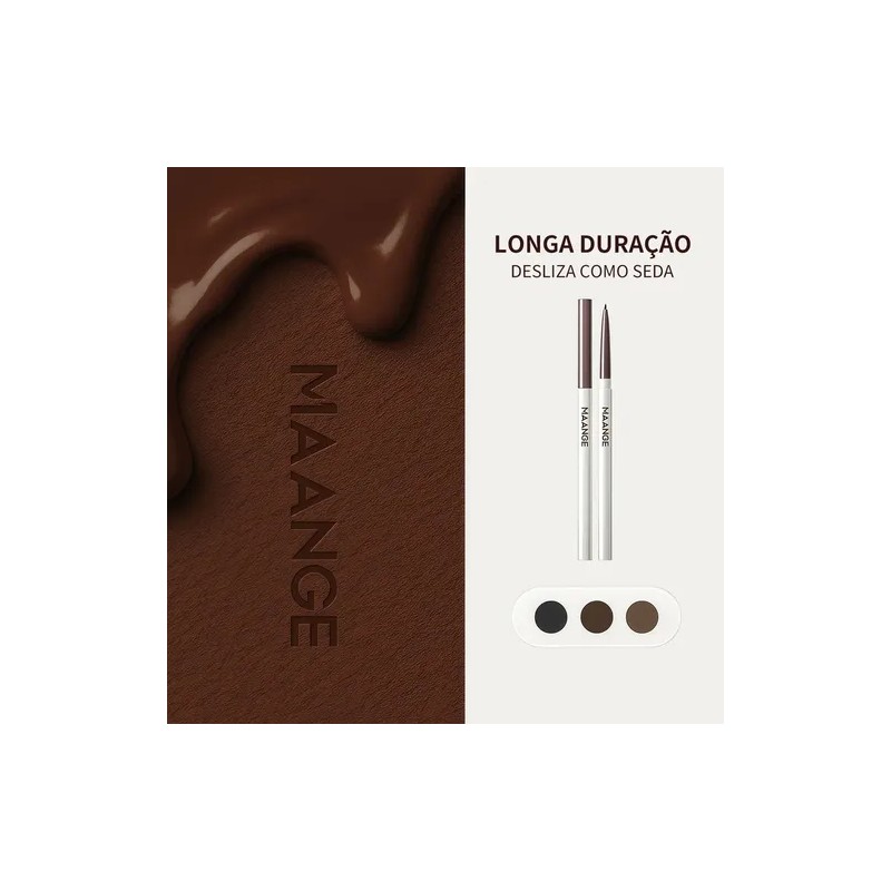 2 Pcs Delineador De Ojos Long Lasting Eye Liner Negromarrón