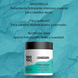 Mascarilla The Moisturizer Hydrating Pro You | Tratamiento Hidratante | Para Cabello Seco | Brillo Y Suavidad | Con Provitamina B5 | 450 Ml