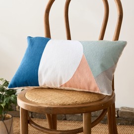 vctops Boho Geometric Tufted Lumbar Decorative Throw Pillow Cover Farmhouse Cotton Embroidery Accent Cushion Case for Couch Sofa Bed (Embroidery2, 12"x20")