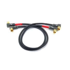 WJSTN-061 Right Angle RCA to Right Angle RCA Cable Male-to-Male RCA Audio Cable 2Pack (2FT)
