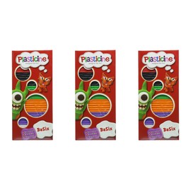 Plasticine 3 X Basix 6 Colour Pack