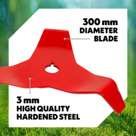 Oregon 3.0 x 300mm Mulching Brush Cutter Blade, 3 Tooth Shredder Strimmer Blade for Thick, High & Dense Vegetation, Fits All Brushcutters Including Stihl, Echo, Husqvarna, Echo & More (295507-0)