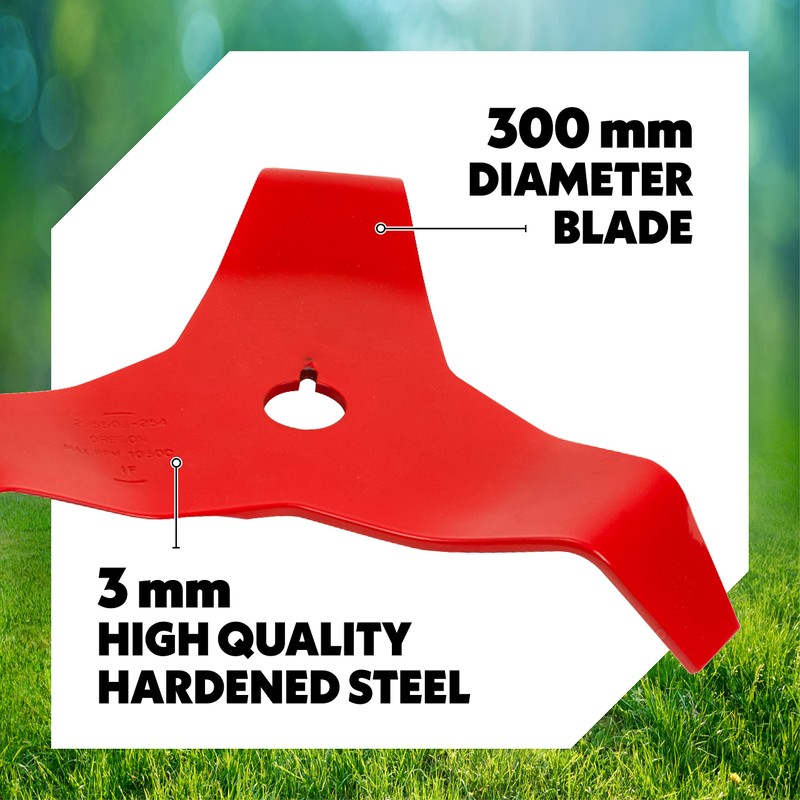Oregon 3.0 x 300mm Mulching Brush Cutter Blade, 3 Tooth
