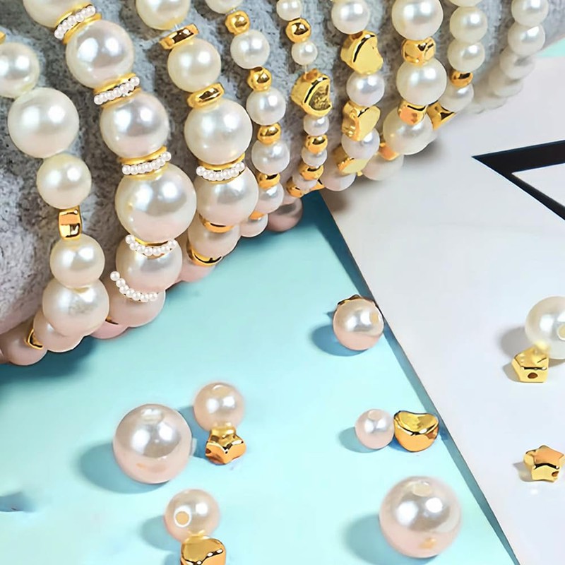1860pcs Beads for Bracelet Making Kit with Multi-Sizes For Pearl