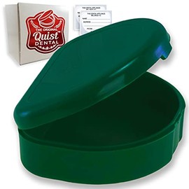 QUIST (TM) Solid Orthodontic Retainer Case (Green)