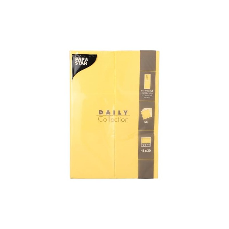 50 Cutlery Pockets Napkins 'Daily Collection' 48 cm x 30