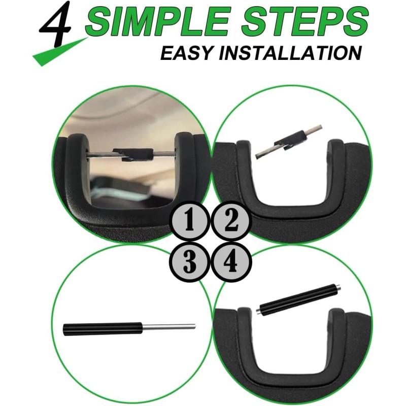 ROMASO 4Pcs Sun Visor Repair Kit for 2007-2017 JEEP WRANGLER