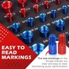 44Pcs Alloy Nut and Bolt Thread Inspector, Charge-Free Thread Gauge,