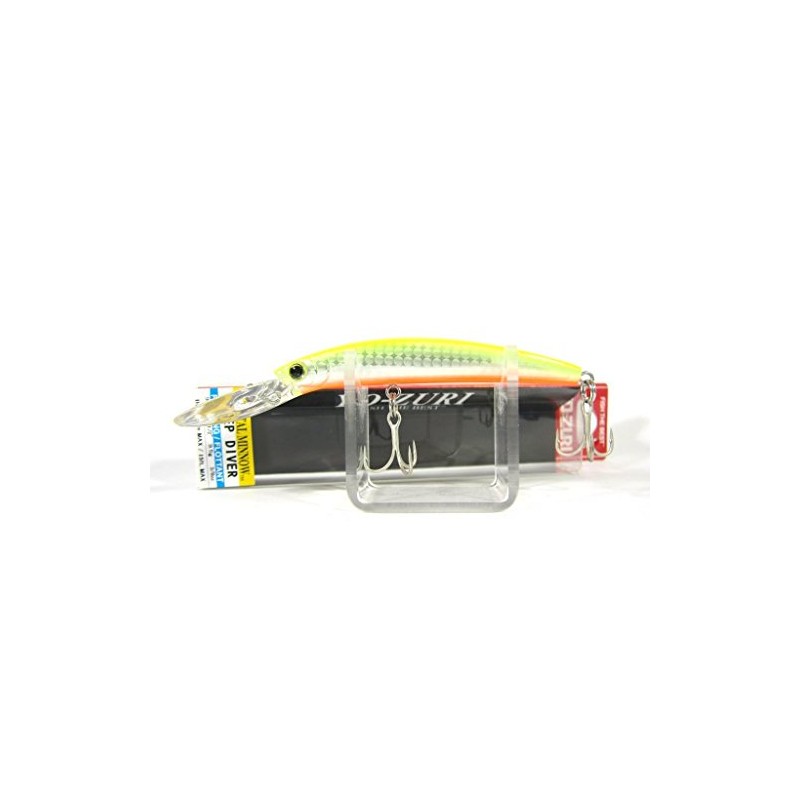 Yo-Zuri Crystal Minnow Deep Diver Lure, 3-1/2-Inch, Holographic Chartreuse