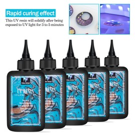 VIDA ROSA 500g UV Resin Upgraded Low Viscosity and Low Shrinkage Kit with High Gloss,Hardness and Fast Curing Epoxy Resin for Casting Coating DIY Crafts Jewelry Making and Bracelets