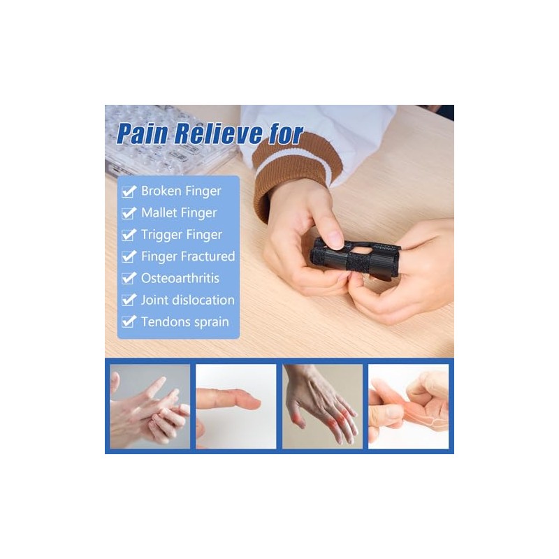 Trigger Finger Splint - 2pcs Enhanced Finger Brace with 2