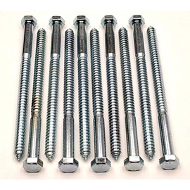 (10) Hex Head 3/4 x 12 Lag Bolts Wood Screws Zinc Plated