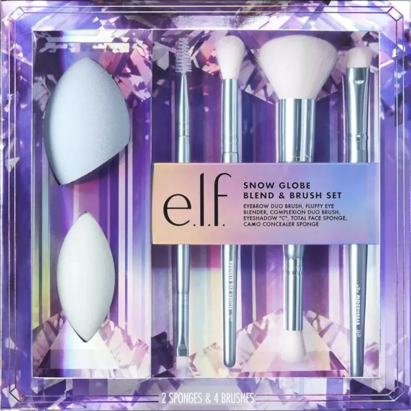 E.l.f. Cosmetics Snow Globe Blend & Brush Set Color Gris