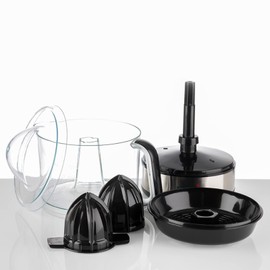 Korona 27020 Citrus Juicer | 40 Watt | 0.7 L Capacity | 2 Press Cone Sizes | Dust Cover | Clockwise and Anti-clockwise Rotation, Stainless Steel/Black