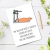 UUEFKTN Funny Birthday Card, Gym Treadmill Fitness Theme, Blank Inside
