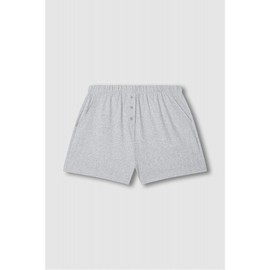 JAJU [JAJU] Women's Pointelle Short 3-Minute Lounge Pants_Melange Grey