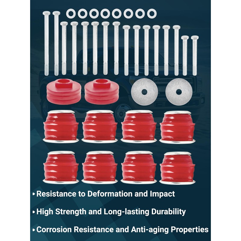 KF04060BK Body Mount Bushing kits Compatible with 2008-2016 F250 F350