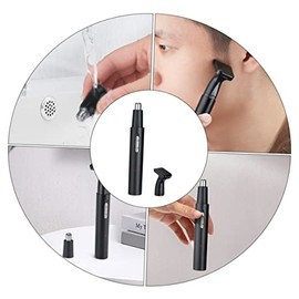 2-in-1 Rechargeable Beard Trimmer Nose Hair Clipper Set Low Noise Hair Removal Machine for Men Portable Grooming Kit Cordless Design
