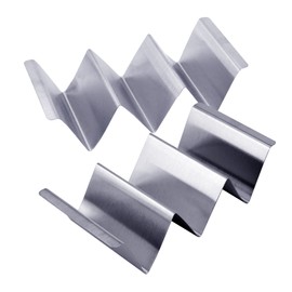 Taco Holder Stainless Steel Taco Stand with Handle Taco Holders Rack Trays for 3 Tacos Oven Grill and Dishwasher Safe Set of 2