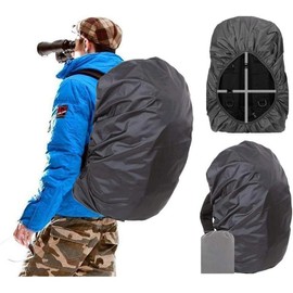 Joy Wal Waterproof Backpack Rain Cover, 10000mm Waterproof Level, Upgraded Anti-Slip Cross Buckle Straps, Four Strengthened Layers for Hiking Camping Traveling Durable Taffeta - Color: Black, Size: Small (for 15-25L backpack)