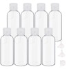 8 Pieces 100 ml Travel Bottle Set, Plastic Bottle, Transparent