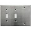 Brushed Satin Stainless Steel 3 Gang Wall Plate - 2