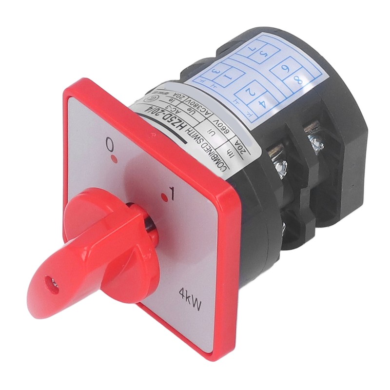 Changeover Switch PC Flame Retardant Combination Selector Switch 2 Sections