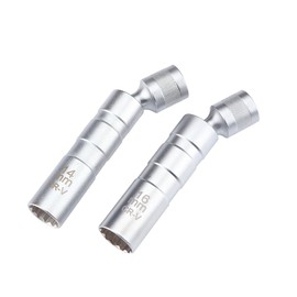 Resze 14mm&16mm （9/16"&5/8"） Magnetic Swivel Spark Plug Socket,Thin Wall 12 Points 3/8" Drive Spark Plug Socket,Car Tools,Magnetic Rotating,360-Degree Swivel,Suitable for Most Motorcycle,Car,SUV