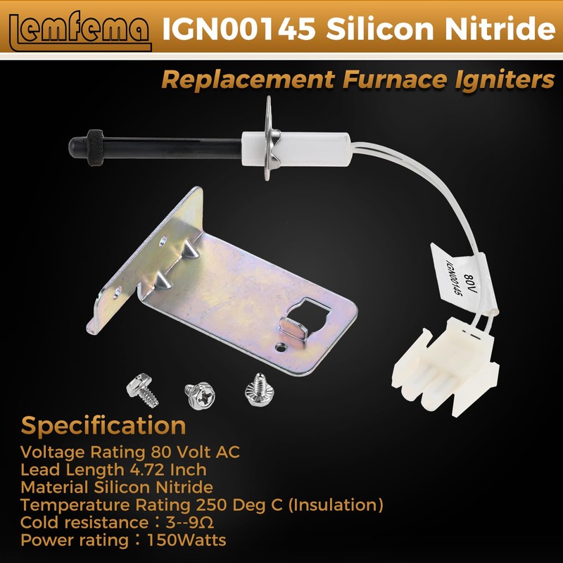 IGN00145 Furnace Igniter, 768A 815 Hot Surface Ignitor with Installation
