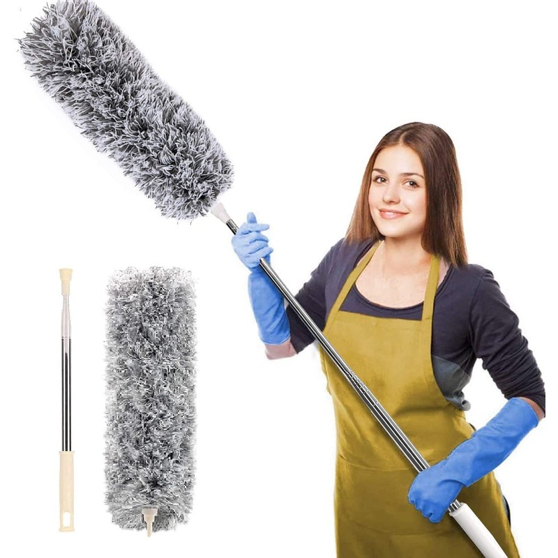 Microfiber Feather Duster for Home Cleaning Fan Cleaner Brush with