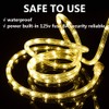 GUOTONG 50ft/15m Plug in LED Rope Lights, 540 Warm White