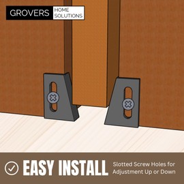 3 Pairs - Pocket Door Bottom Guide - Jamb Mounted Univeral Fit (Gray) | Grovers Home Solutions