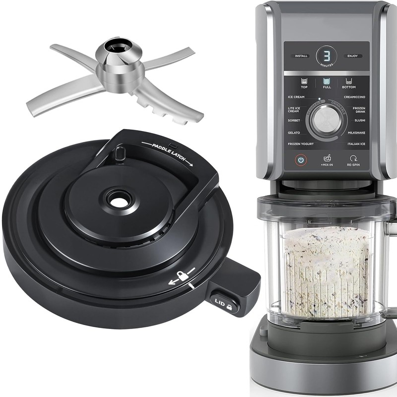 500 Series Outer Bowl Lid and Paddle for Deluxe Ice