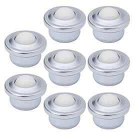 Pack of 8 Ball Castors Furniture Castors Nylon Ball Roller Bearing Universal Roller Bearing for Furniture Luggage Sliding Sledge Conveyor Roller (16 mm Height)