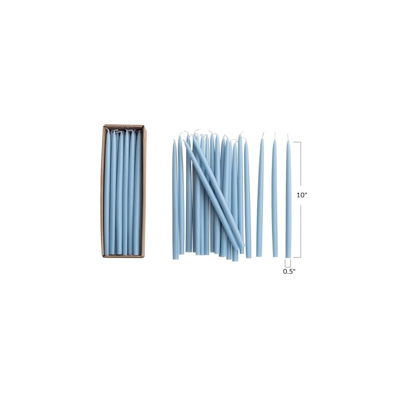 Creative Co-Op 24-Piece Unscented Thin Taper Candles in Box, Light