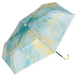 Wpc. PT-0062-002 Vinyl Umbrella, Ink Art Umbrella, Mini Blue, Folding Umbrella, Rain Umbrella, Long Usable, Ribs, 19.3 inches (49 cm), Women's, Commuting to Work or School, Women's, Nuance, Stylish,