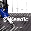 Keadic 200Pcs 4 Sizes 1/8" Aluminum Large Flange Blind Rivets