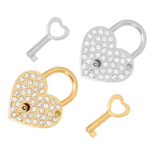 Operitacx 4 Sätze Vorhängeschloss in Herzform Liebesschloss Herz Vorhängeschloss Herzschloss