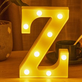 JYB Hopefuture LED Letters 3D Lamp Illuminated Letter, Decoration Night Light Lamp for Wedding, Birthday, Party, Christmas Lamp (Z)
