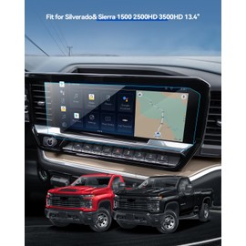 LANTU Car Screen Protector for 2022-2025 Chevy Silverado& Sierra 1500/2024-2025 Silverado& Sierra 2500HD 3500HD Accessories Navigation Touchscreen Protector Film Tempered Glass 13.4''
