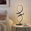 Mayful Modern Table Lamp with LED Spiral Design, Bedside Lamp